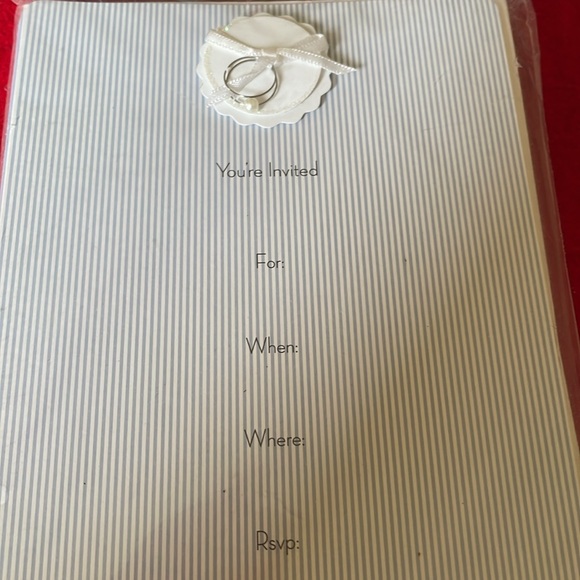 G Squared Write-In Invitations-Double Ring Invite-10 ct. per Pack w/ Envelopes - Picture 2 of 4